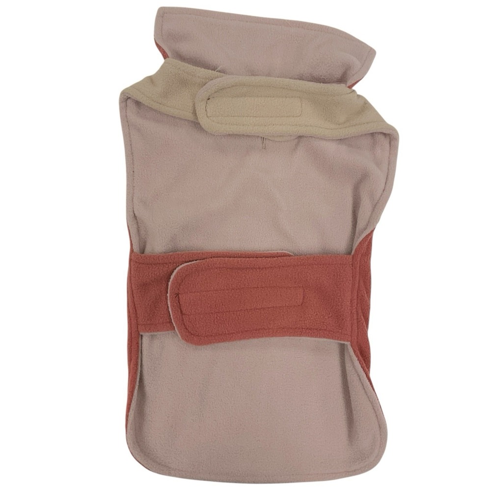 Youly M/L (16"-19") Dog Coat Reversible Fleece Warm Colorblock Dusty Red NWT - Picture 2 of 5